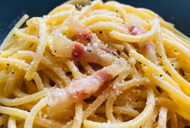 Real carbonara recipe - in the plate